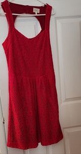 Deletta Red Lace Mini Dress